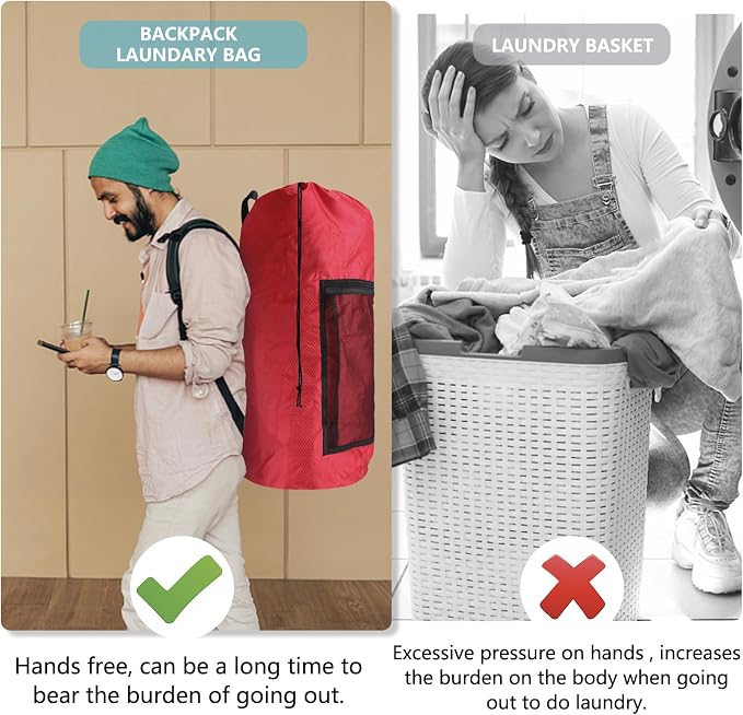 Portable Laundry Bag Backpack