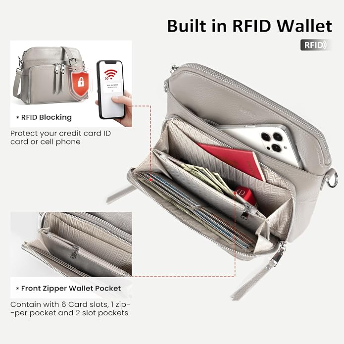 befen Genuine Leather Crossbody Purses