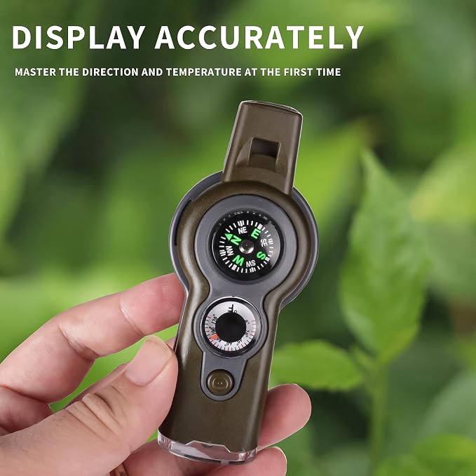 Emergency Survival Function Whistle, Outdoor Multifunctional Tool Safety Whistle