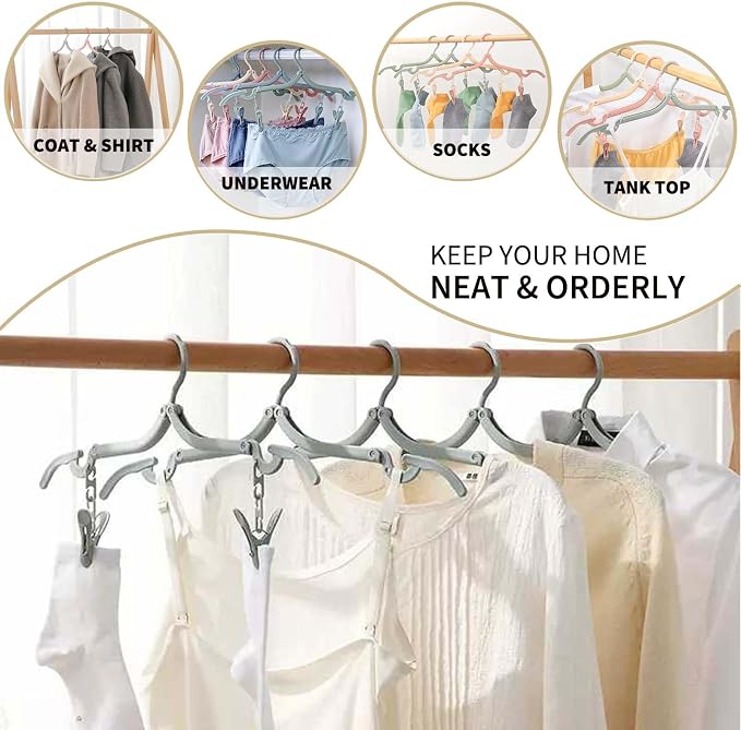 12-Piece Foldable Travel Hangers