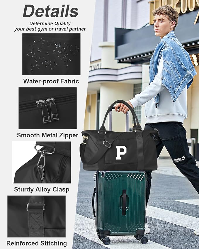 Initial Travel Duffel Bag Sports Gym Bag