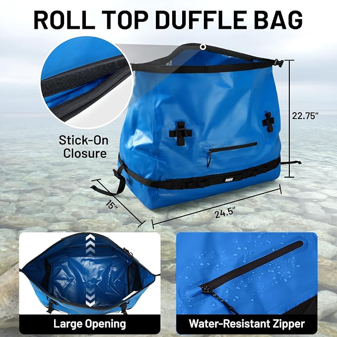 MIER Large Waterproof Duffel Bag Rolltop Dry Backpack Duffle Bags