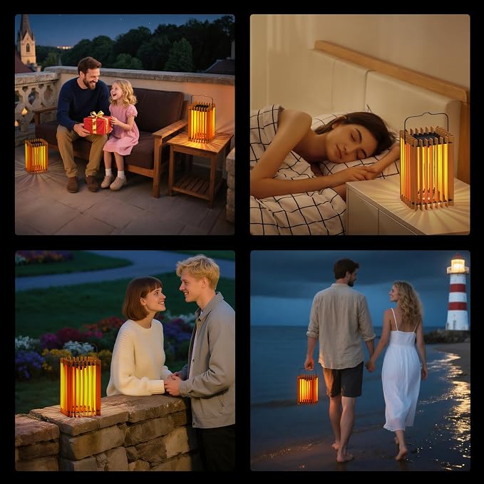 2 Set Solar Lantern Outdoor LED Hanging Solar Lantern