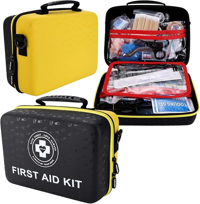 Emergency First Aid Kit 410 PCS – Hard Shell Dual-Color Survival Kit