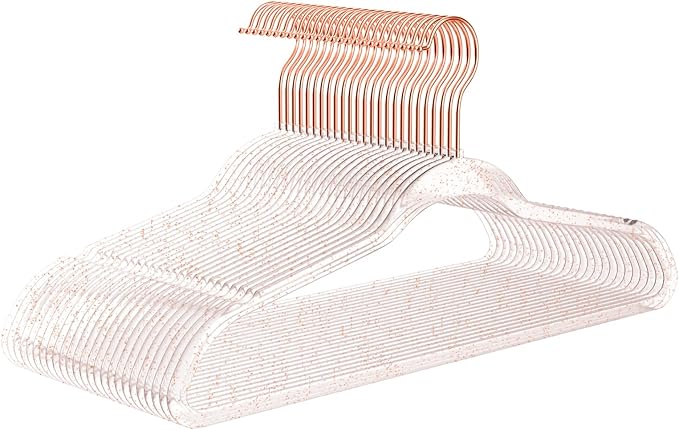 MIZGI Premium Clear Invisible Acrylic Hangers, Crystal Plastic Hangers