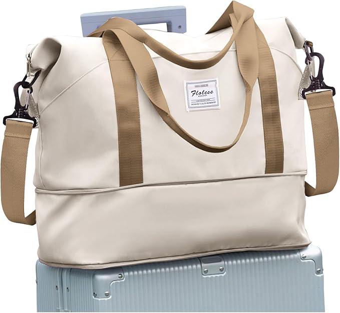 Travel Duffel Bag, Sports Tote Gym Bag, Shoulder Weekender Overnight Bag