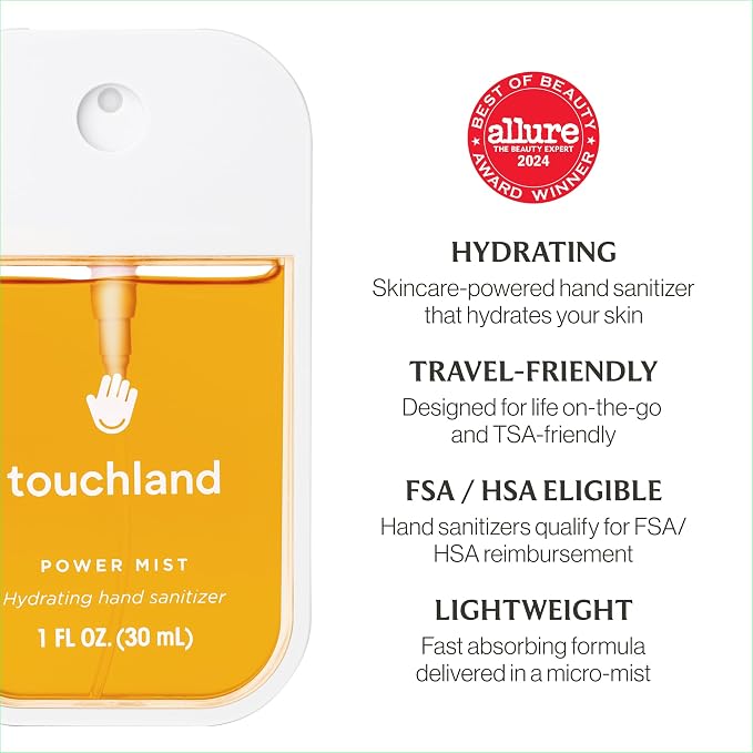 Touchland Power Mist Hydrating Hand Sanitizer Spray, FRESH Trio Set, 1 FL. OZ.