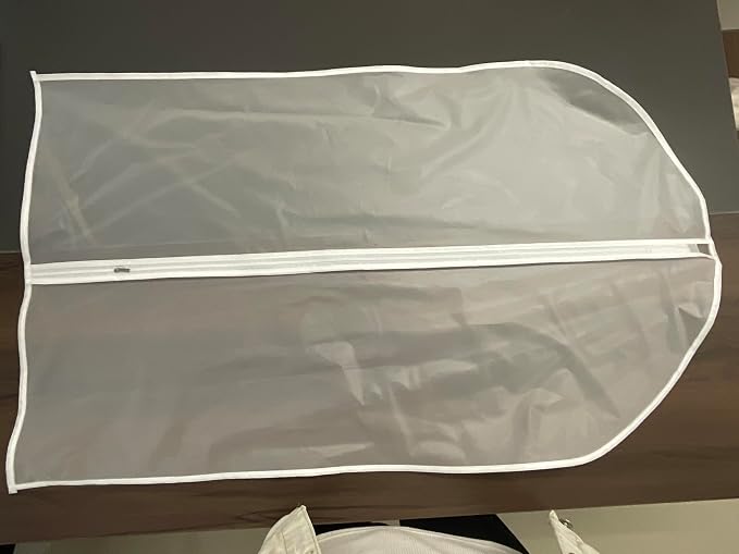 Garment Bags for Hanging Clothes 24'' x 40'' Suit Hanging Garment Bags White