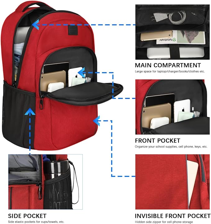 LARIPOP Extra Large Backpack, 17.3 Inch Business Laptop backpack