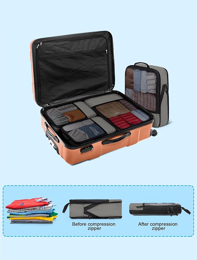 4 PCS Set Compression Packing Cubes