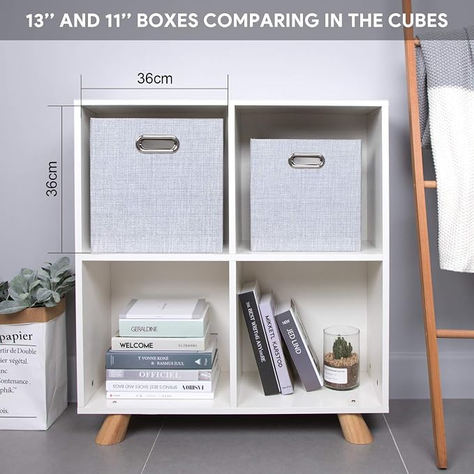 11 Inch Cube Storage Bins for Organization, Fabric Storage Cubes Closet Storage