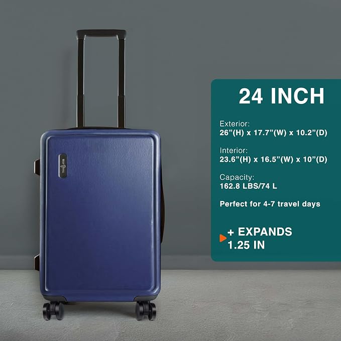 Luggage Sets 3 Piece, 22 Inch Carry on Luggage and 24 Inch Suitcases