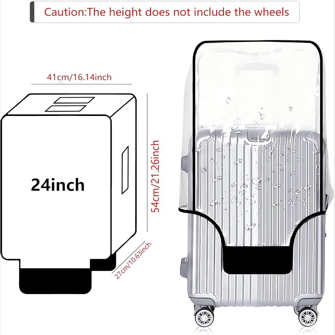 24 Inch PVC Luggage Protector Cover