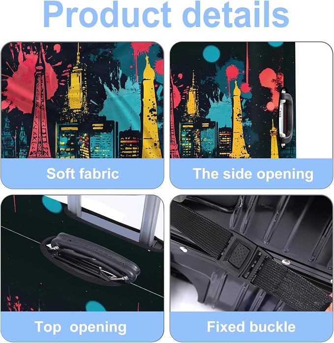 Luggage Cover Washable Suitcase Protector Anti-scratch Suitcase cover Fits