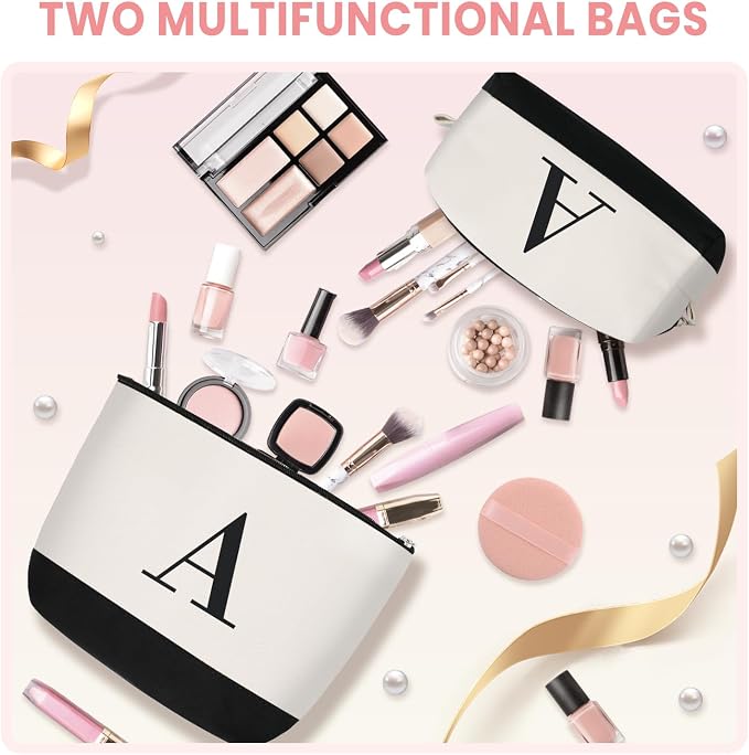 BAGAIL Initial Tote Bag, Personalized Birthday Gifts