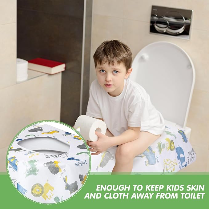 50 Packs Disposable Toilet Seat Covers Extra Large Individually Wrapped