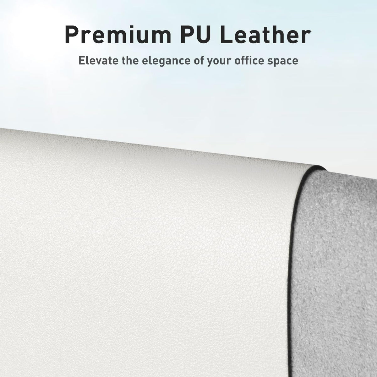 Aothia Leather Desk Pad Protector, Mouse Pad, Office Desk Mat, Non-Slip PU Leather Desk Blotter, Laptop Desk Pad, Waterproof Desk Writing Pad for Office and Home (36" x 17", Off-White)