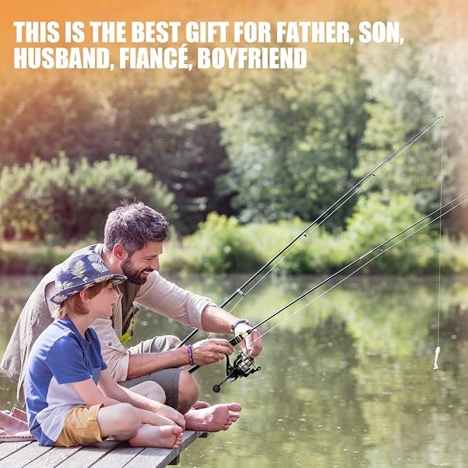 mouhike Carbon Fiber Telescopic Fishing Rod Reel Combo Lightweight Collapsible