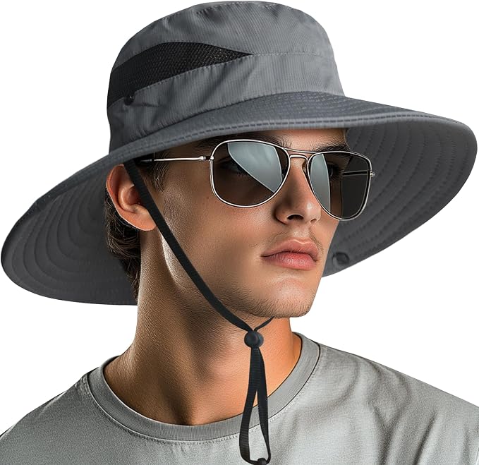NPQQUAN Ponytail Sun Bucket Hats