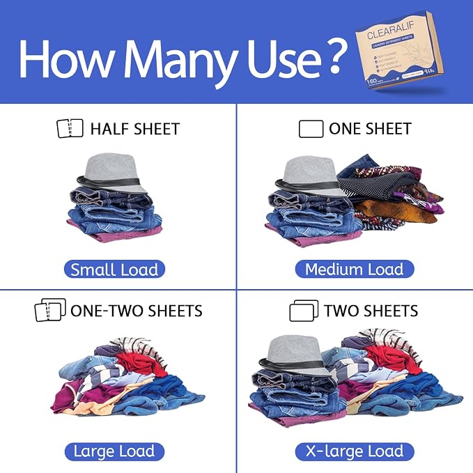 CLEARALIF Laundry Detergent Sheets, Fresh Linen, Apartments