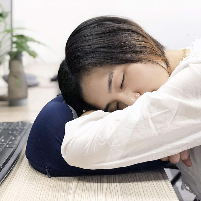MLVOC Travel Pillow 100% Pure Memory Foam Neck Pillow, Comfortable & Breathable