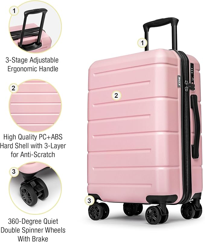 KYME 26 Inch Luggage TSA Approved Hardshell 26" Suitcases