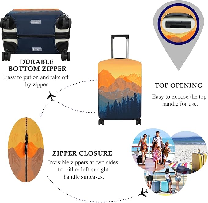 Explore Land Travel Luggage Cover Suitcase Protector Fits 31-32 Inch Case