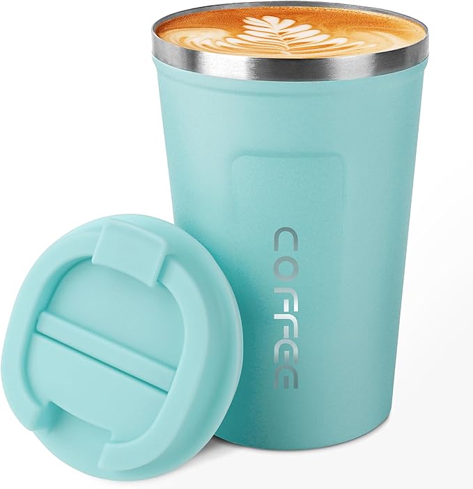CS COSDDI 12 oz Stainless Steel Vacuum Insulated Tumbler - Coffee Travel Mug Spill Proof with Lid - Coffee Cups for Keep Hot/Ice Coffee,Tea and Beer