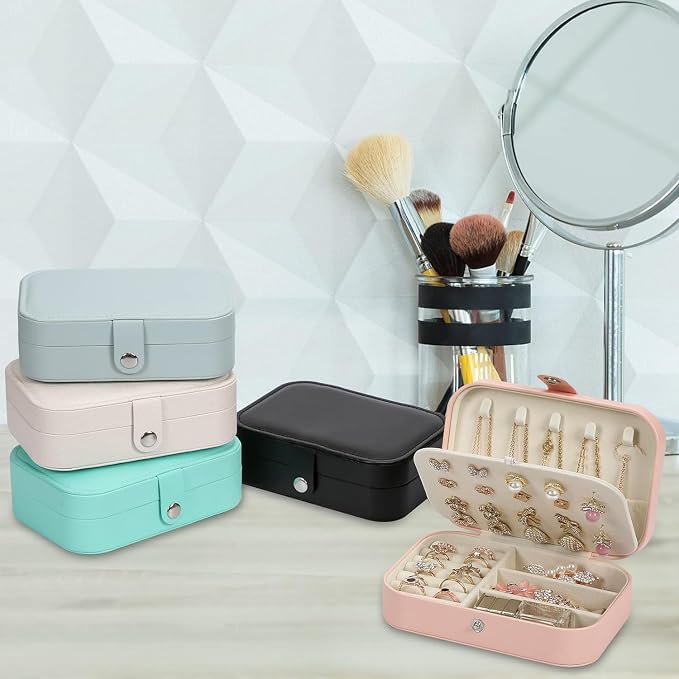 Travel Jewelry Box, PU leather Small Jewelry Organizer