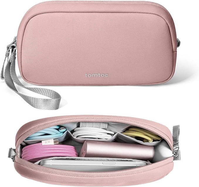 tomtoc Electronics Organizer Travel Case, Water Resistant Travel Bag Cable