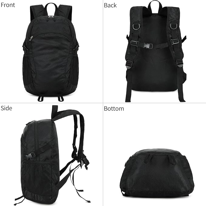Small Hiking Daypack, 15L Water-Resistant Hiking Backpack Packable Lightweight