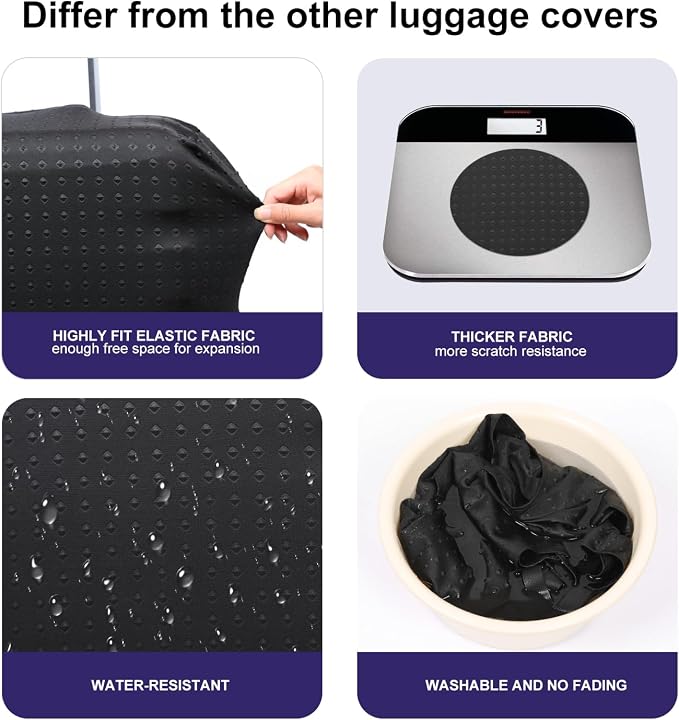 7-Mi Travel Luggage Cover Elastic Sleeve 29"-30" Anti-Scratch Suitcase