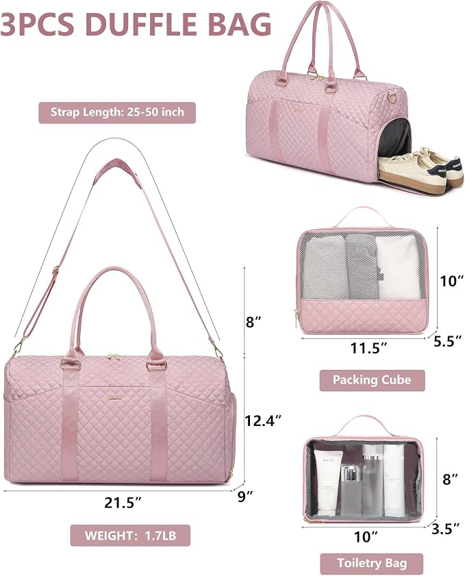 Women Duffle Weekender Travel Bag: Large Duffel Bags