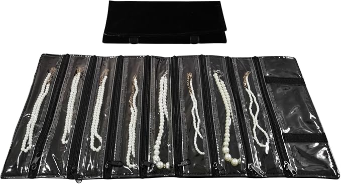 Travel Jewelry Roll Bag Portable Organizer Pouch
