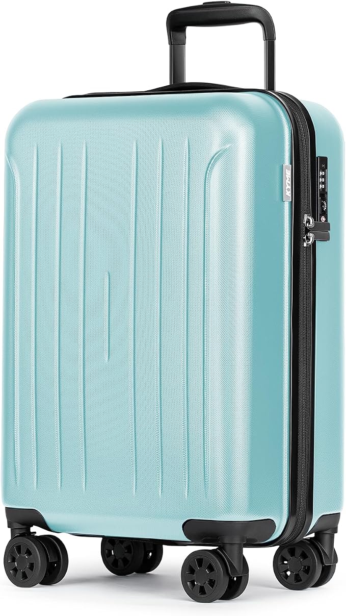 KYME Suitcase Hardshell With Double Spinner Wheels, PC+ABS TSA Lock Travel