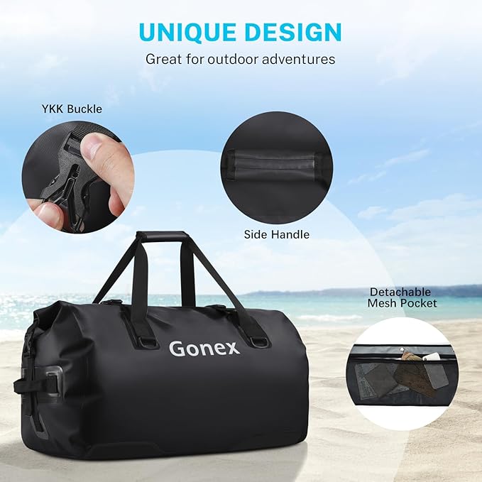Gonex 40L 60L 80L Extra Large Waterproof Duffle Travel Dry Duffel Bag Heavy