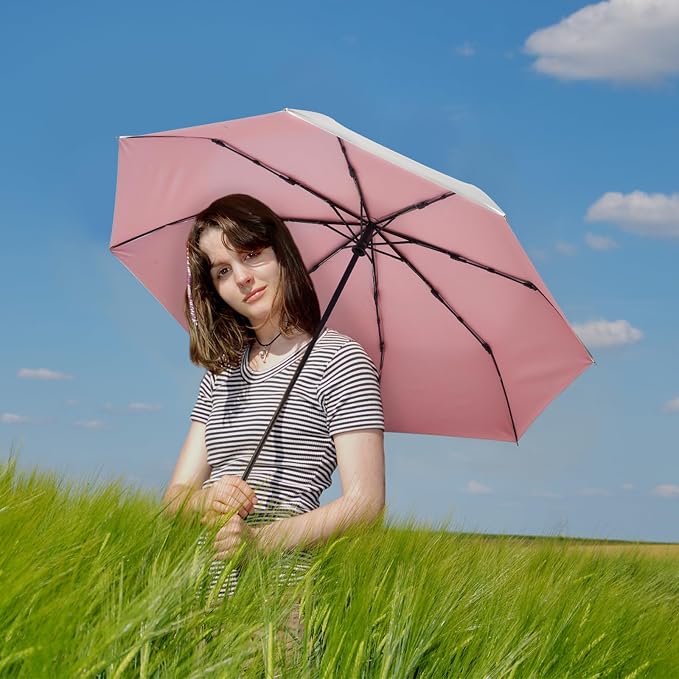 G4Free UPF 50+ UV Protection Large Travel Umbrella 42/46 Inch Auto Open Close