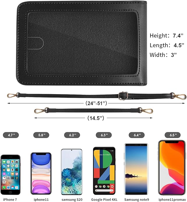 Crossbody Cellphone Purse Women Touch Screen Bag RFID Blocking Wallet Handbag
