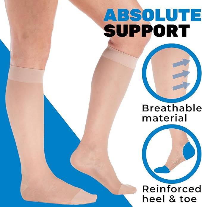 Made in USA - Sheer Compression Socks