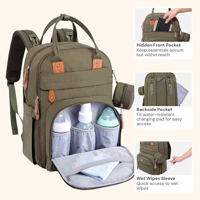 BabbleRoo Diaper Bag Backpack