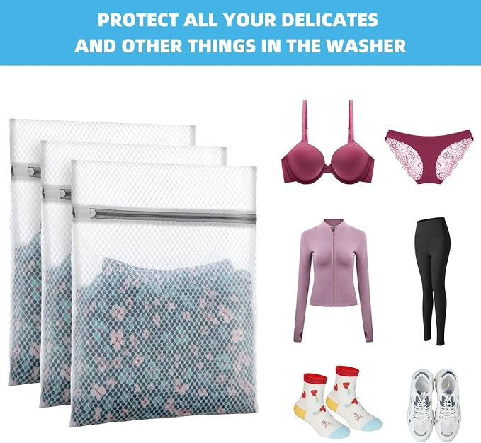 6-Pack Honeycomb Mesh Laundry Bags