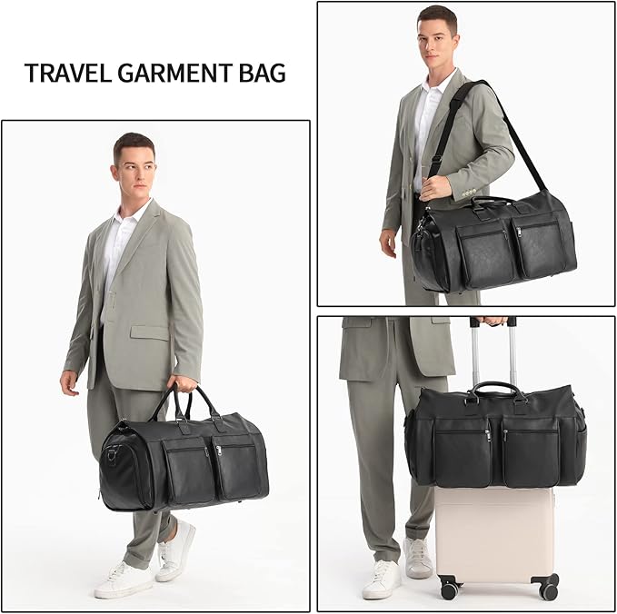 seyfocnia Convertible Travel Garment Bag, Carry on Garment Duffel Bag