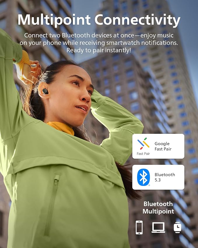 PHILIPS TAA5508 Wireless Earbuds, True Wireless Headphones