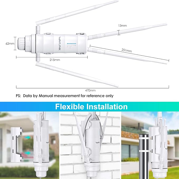 WAVLINK AC1200 Outdoor Long Range Weatherproof WiFi Extender/Wireless Access