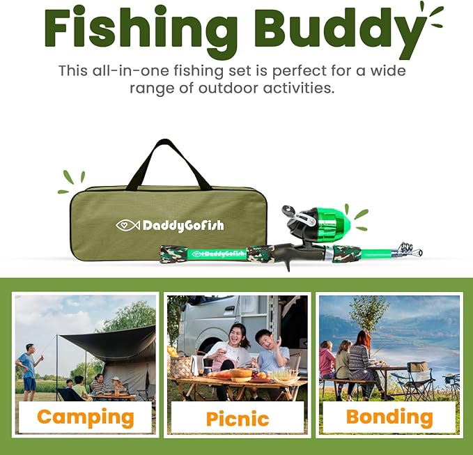 DaddyGoFish Kids Fishing Pole