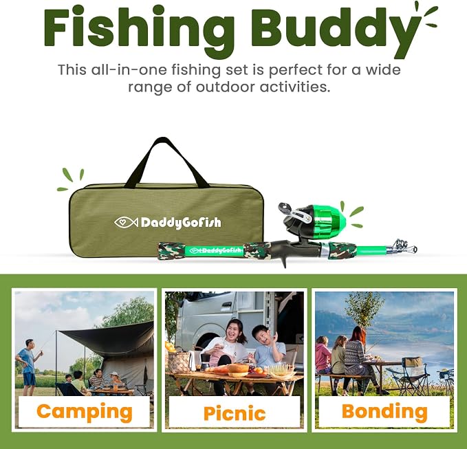 DaddyGoFish Kids Fishing Pole