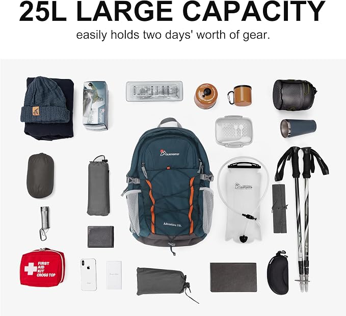 MOUNTAINTOP 25L/40L Hiking Backpack, Lightweight Travel Backpack