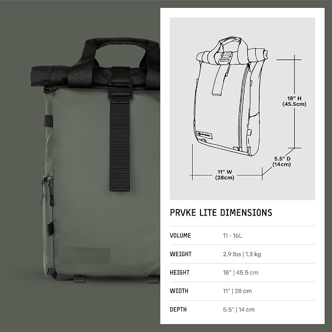 WANDRD PRVKE Lite: Weather-Resistant Travel & Camera Backpack