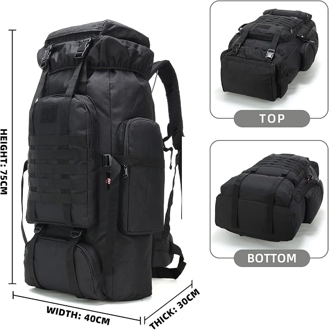 King'sGuard 70L Camping Hiking Backpack Tactical Backpack Military Molle