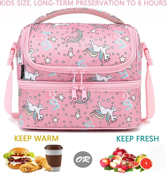 FlowFly Double Decker Cooler Insulated Lunch Bag Large Tote